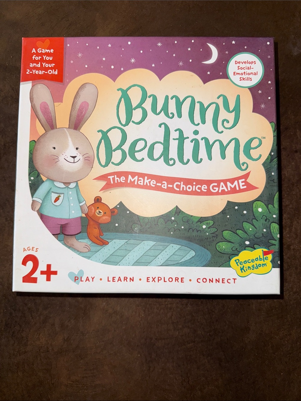 Bunny Bedtime Make-a-Choice Game for Kids - Pink & Teal